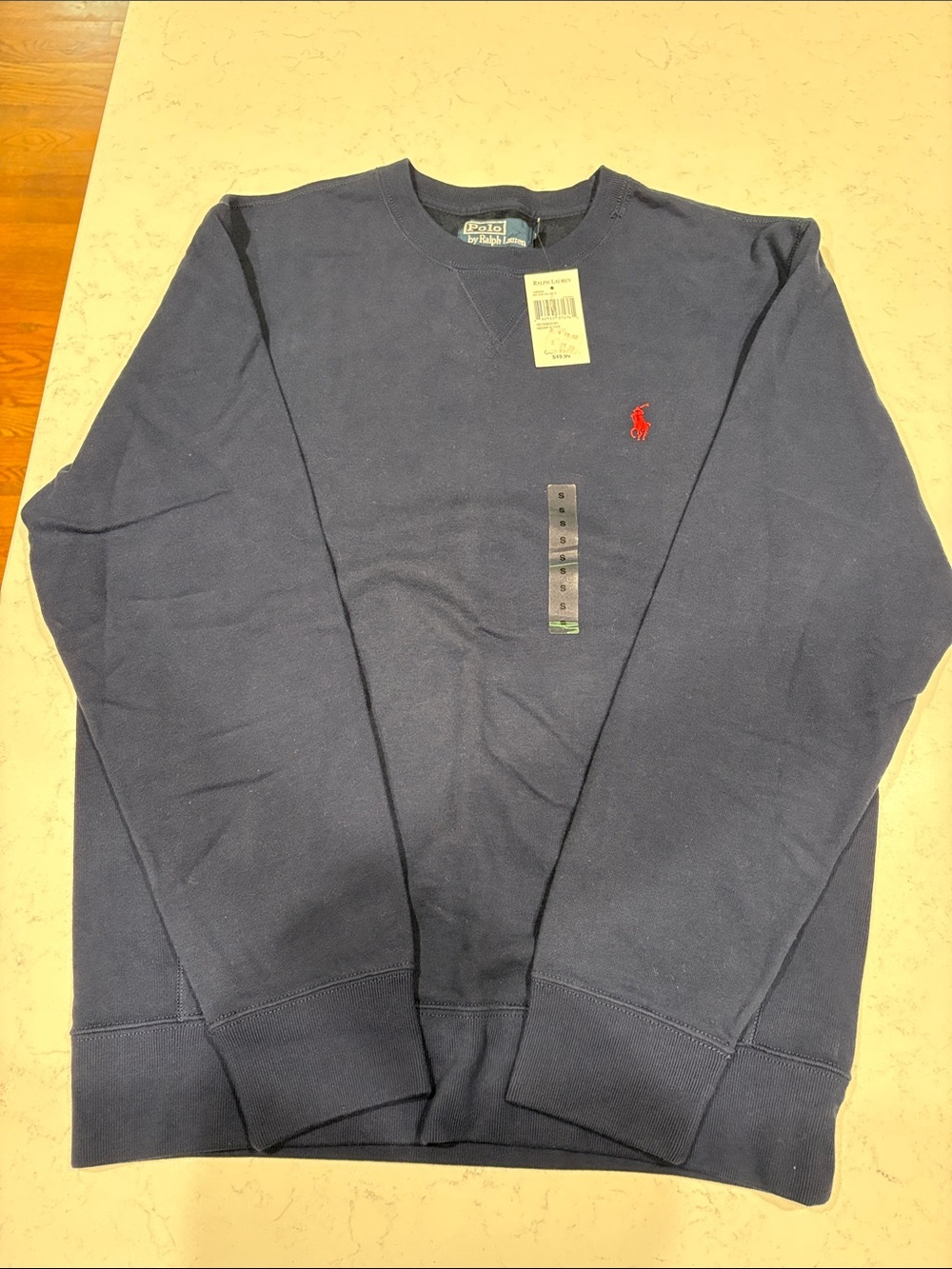 Polo by Ralph Lauren Navy Crewneck Sweater with Red Pony